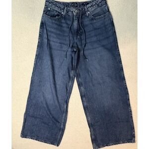 Scoop Relaxed High Rise Womens Sz 8 Jeans w/Drawstring Medium Wash